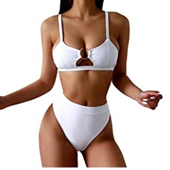 NWT High Waisted White Bikini - Picture 1 of 4